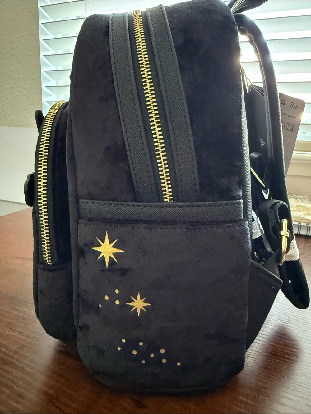 Loungefly Tinker Bell Pixie Dust Black Velvet Mini Backpack *NWT